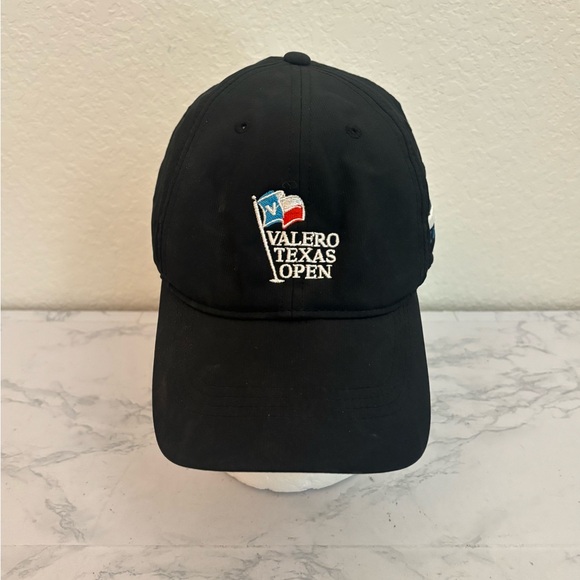 Nike Other - Valero Texas Open Golf Cap Hat Adult Adjustable Poly Nylon Nike Black
